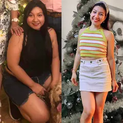 Flor: antes a la izquierda y después a la derecha